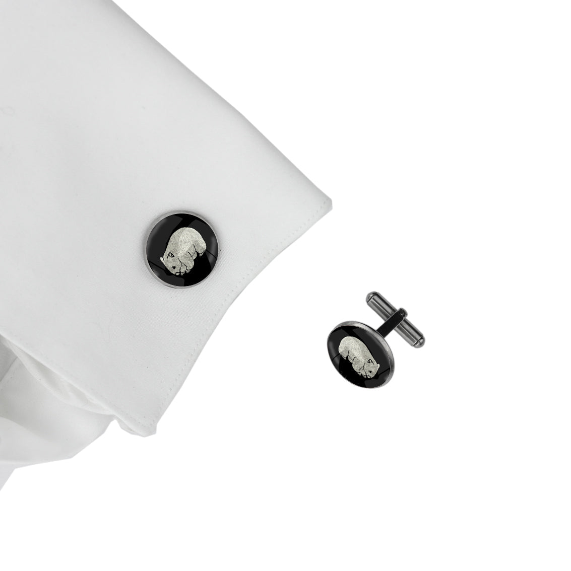 WOMBAT CIRCLE ELEGANT CUFFLINKS - MFY246