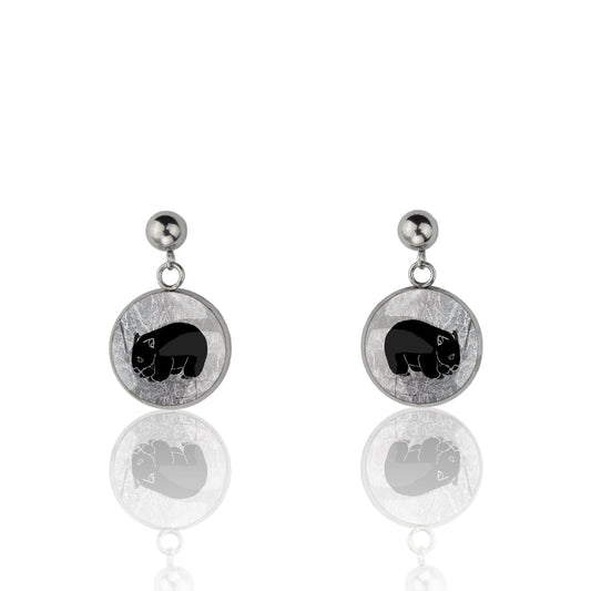 WOMBAT DANGLE DROP CIRCLE EARRINGS - MFY247S - on Satchel