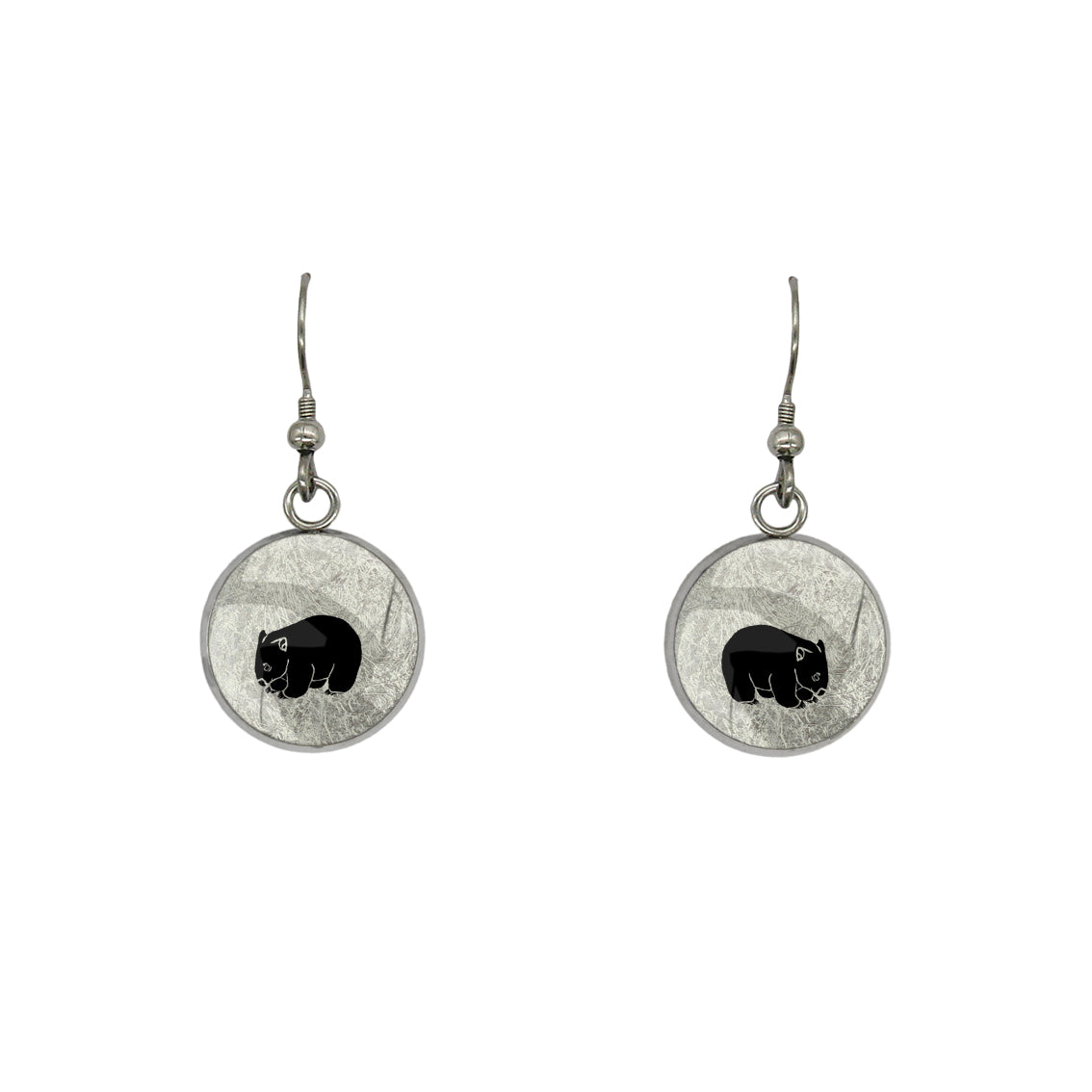 WOMBAT DANGLE DROP CIRCLE EARRINGS - MFY247 - in Circle Box