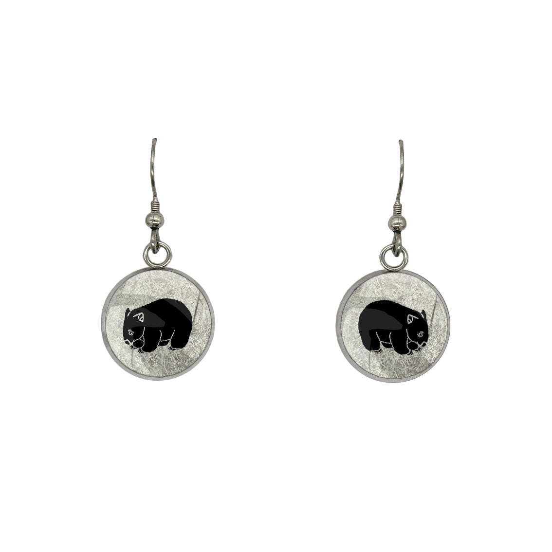 WOMBAT DANGLE DROP CIRCLE EARRINGS - MFY247S - on Satchel