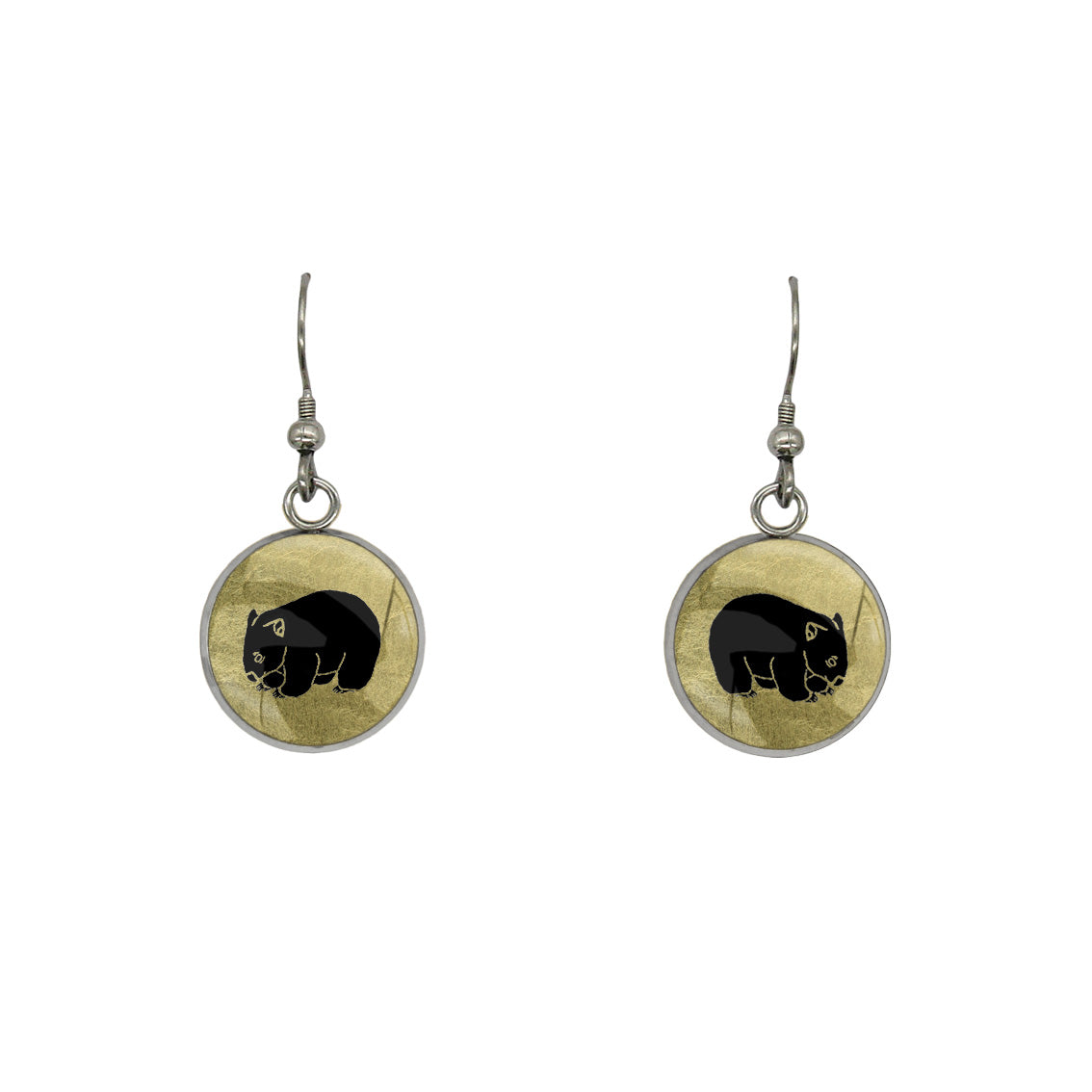 WOMBAT DANGLE DROP CIRCLE EARRINGS - MFY247S - on Satchel