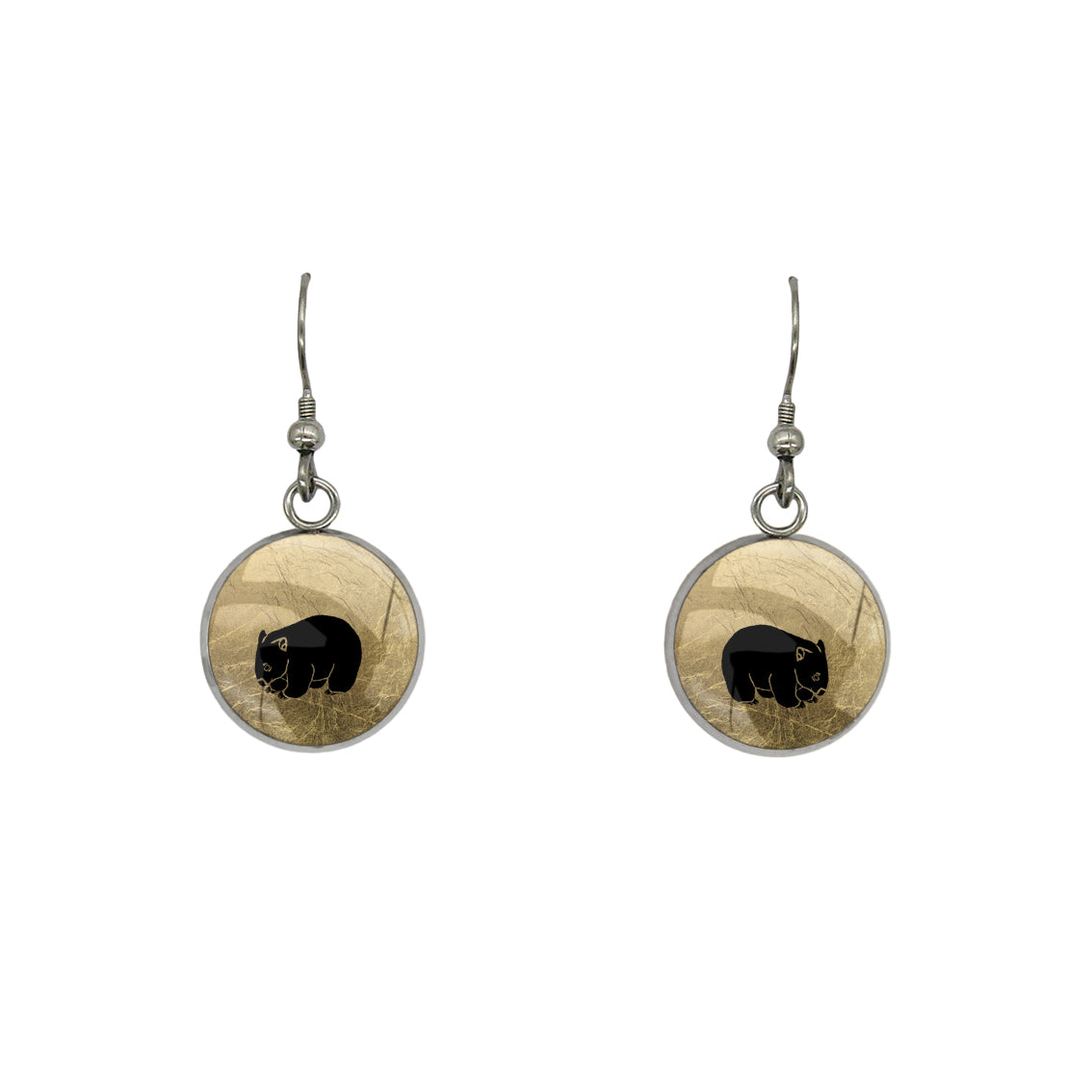 WOMBAT DANGLE DROP CIRCLE EARRINGS - MFY247 - in Circle Box