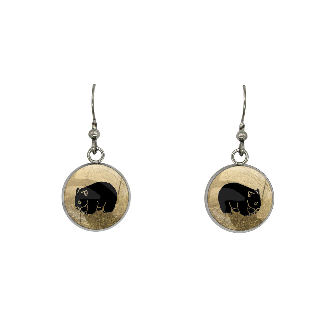 WOMBAT DANGLE DROP CIRCLE EARRINGS - MFY247S - on Satchel