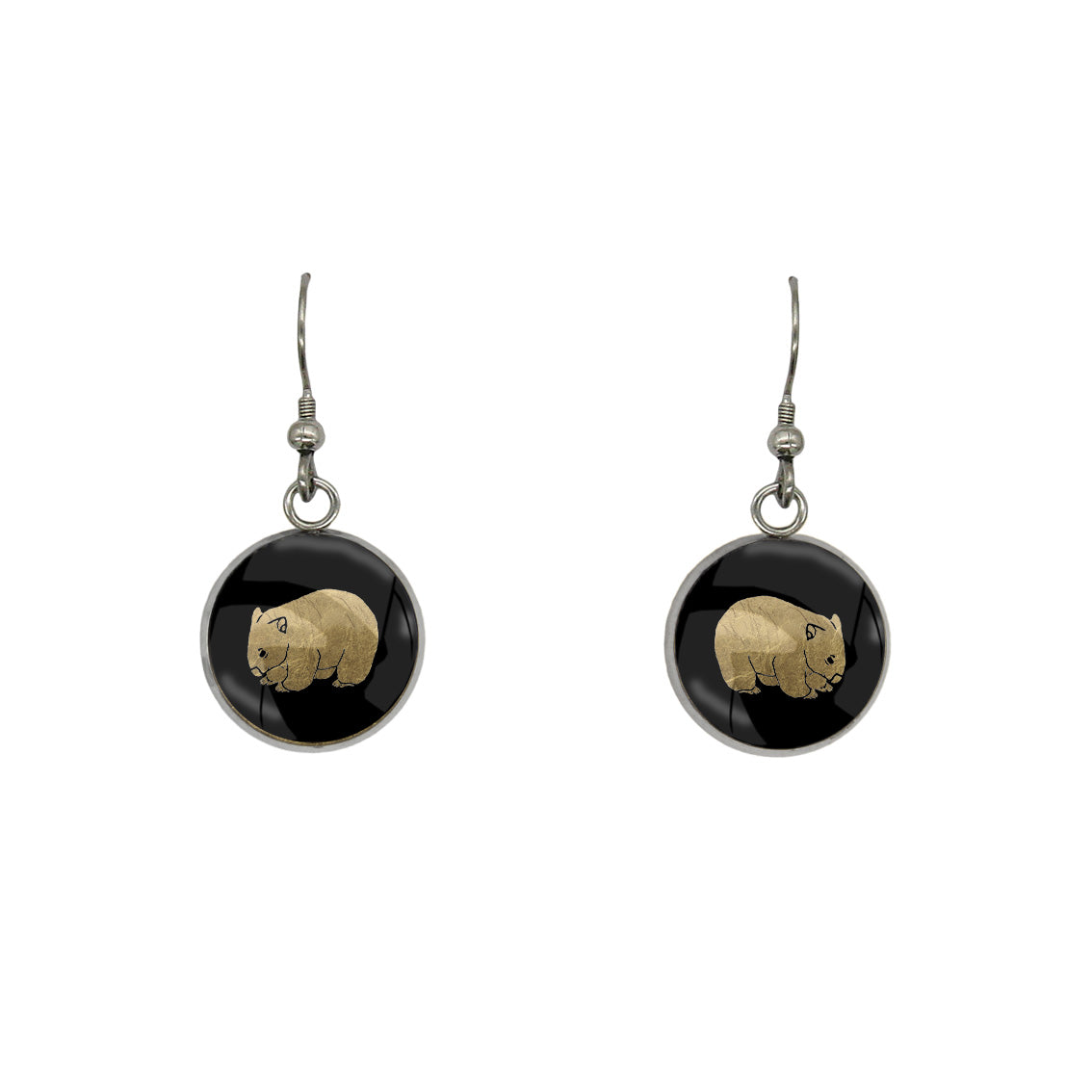 WOMBAT DANGLE DROP CIRCLE EARRINGS - MFY247S - on Satchel