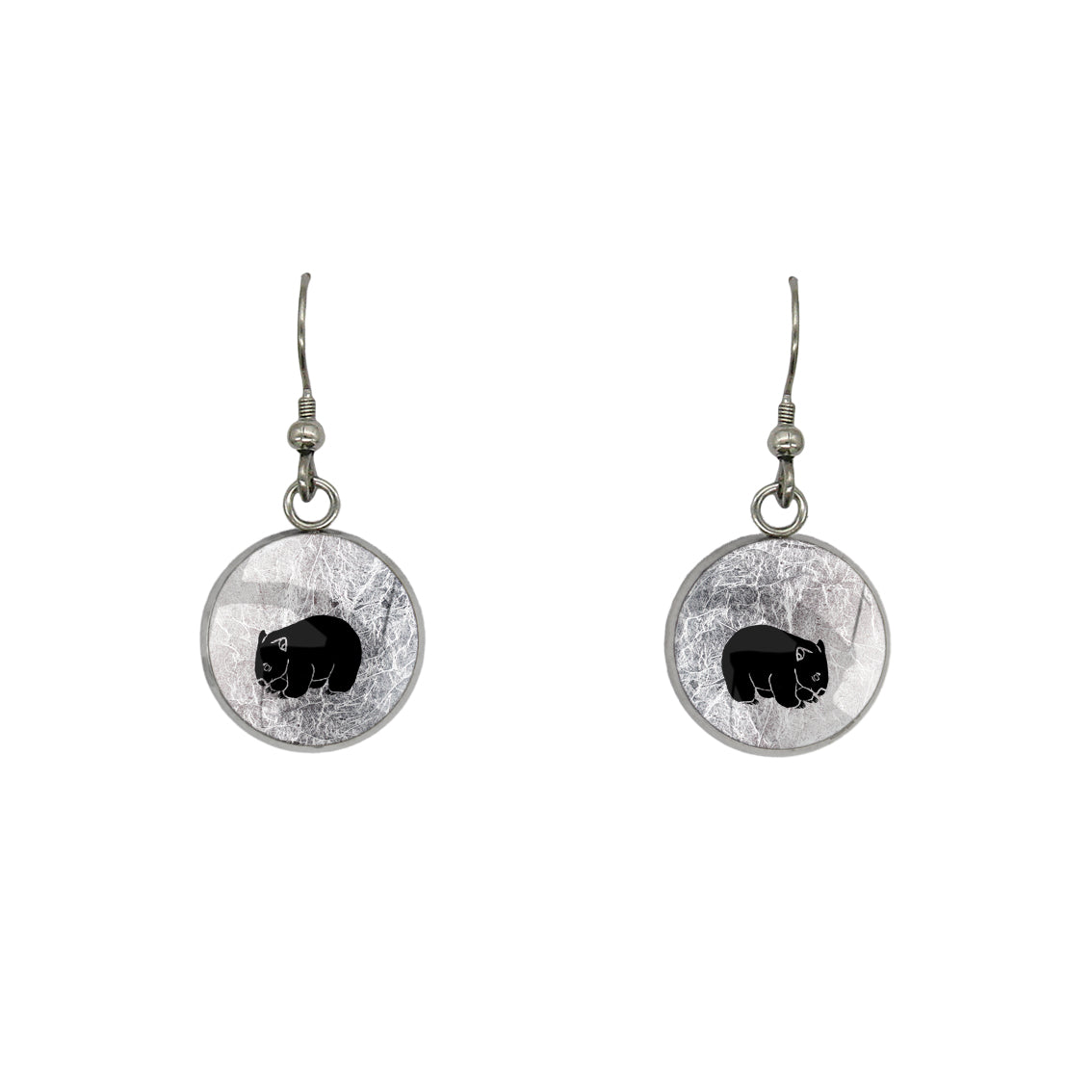WOMBAT DANGLE DROP CIRCLE EARRINGS - MFY247 - in Circle Box