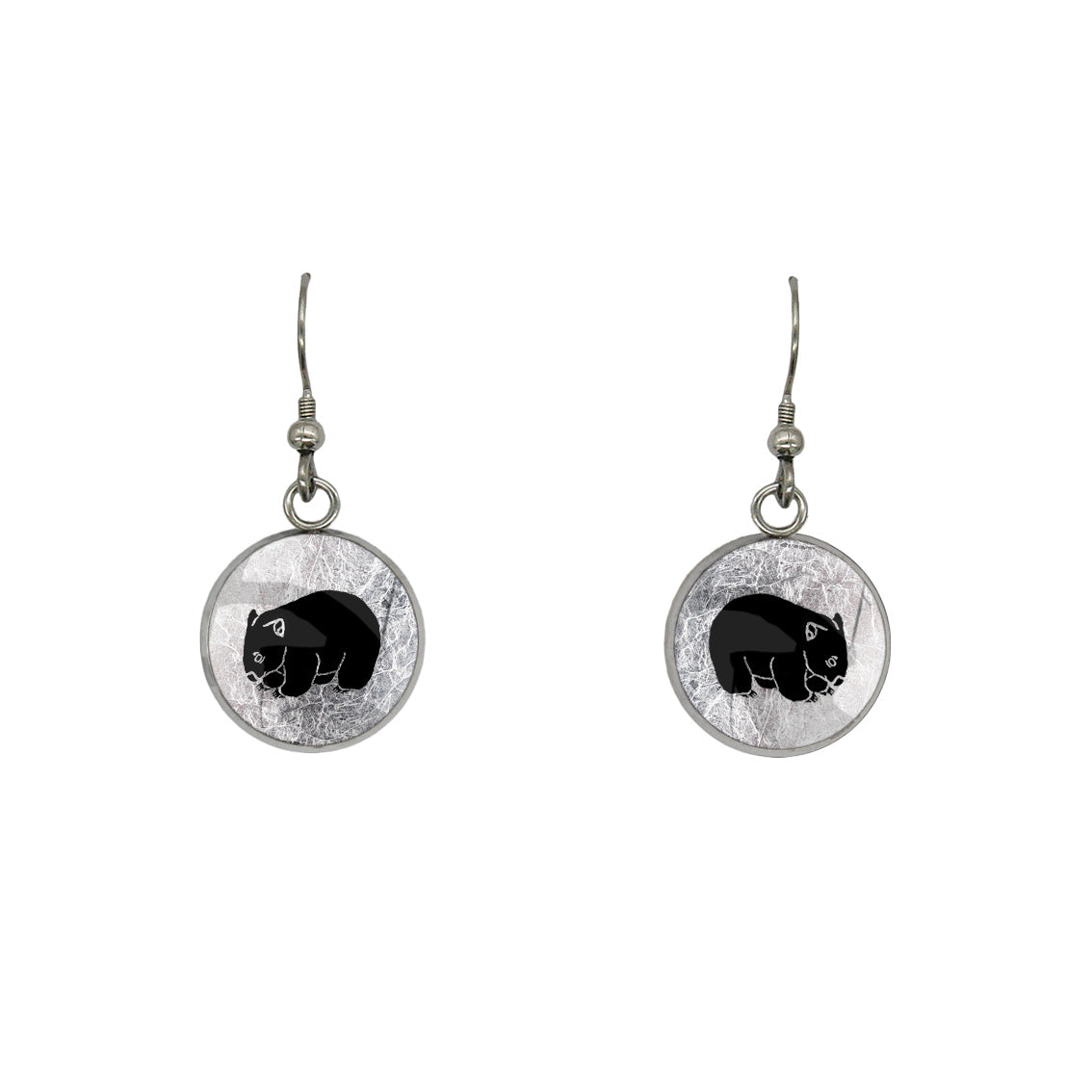 WOMBAT DANGLE DROP CIRCLE EARRINGS - MFY247S - on Satchel