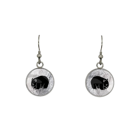 WOMBAT DANGLE DROP CIRCLE EARRINGS - MFY247 - in Circle Box