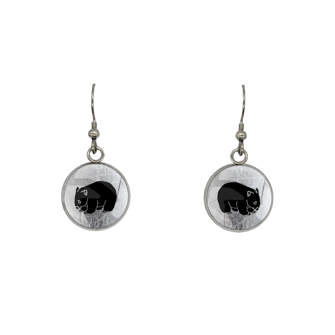 WOMBAT DANGLE DROP CIRCLE EARRINGS - MFY247S - on Satchel