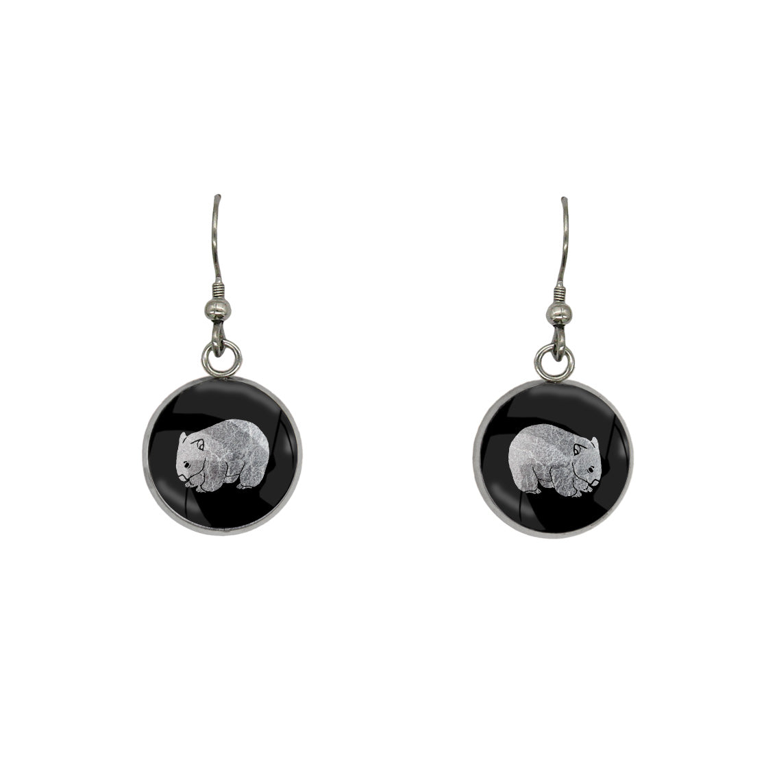 WOMBAT DANGLE DROP CIRCLE EARRINGS - MFY247S - on Satchel
