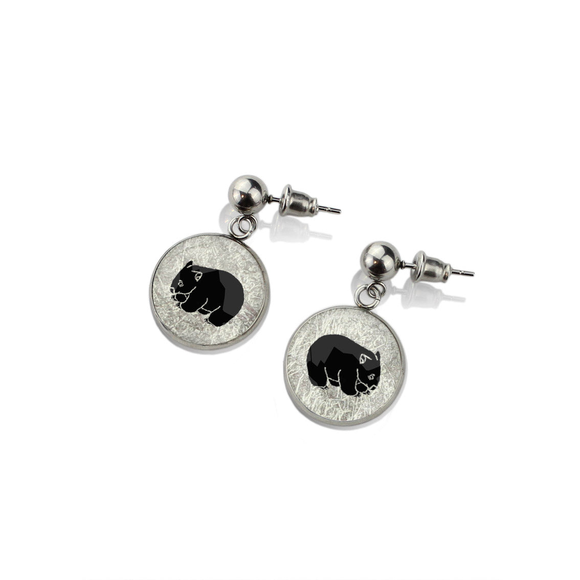 WOMBAT DANGLE DROP CIRCLE EARRINGS - MFY247S - on Satchel